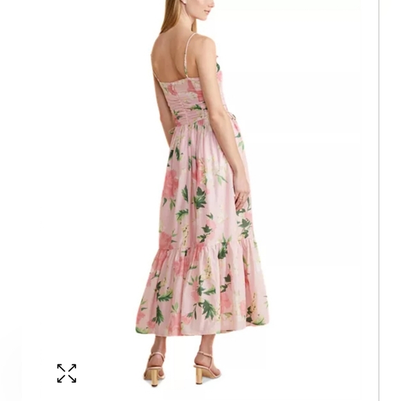 Stunning Vineyard Vines Kentucky Derby Dress In Foral Pink And Green - Picture 5 of 9